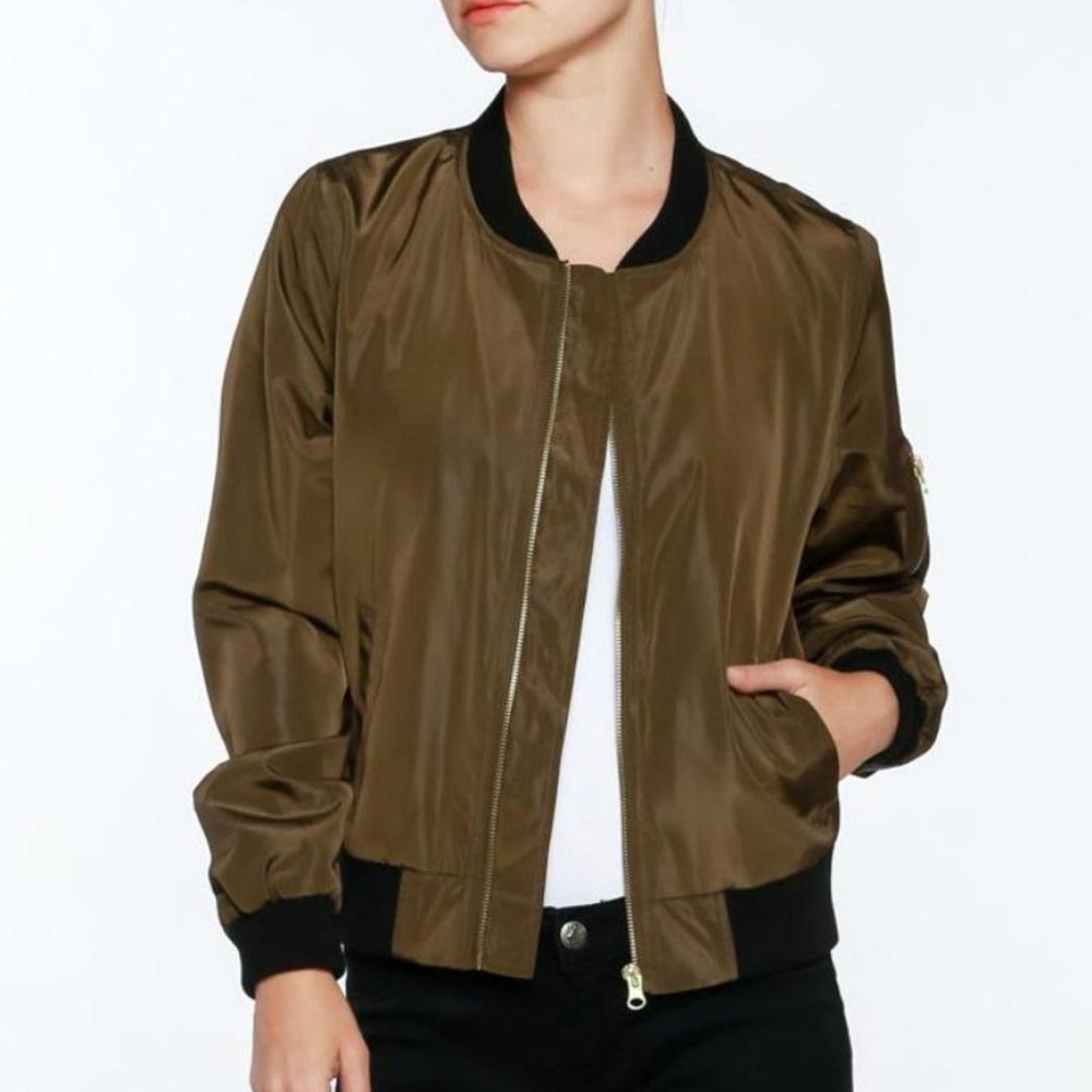Olive Green Bomber Jacket